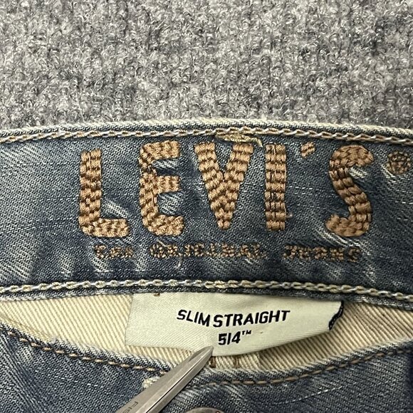 Vintage Levis 514 Slim Straight Jeans W34 L30 Denim Blue - Picture 2 of 12